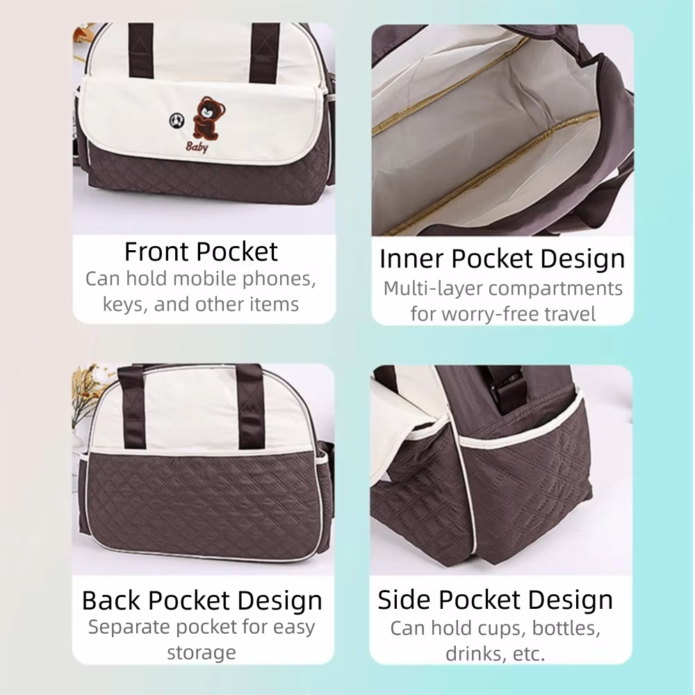 Sac à bandoulière créatif à motif d'ours pour maman