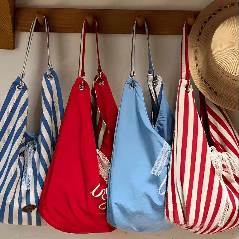 Sac à main double face pour femme avec nœud en dentelle - Idéal pour les trajets quotidiens