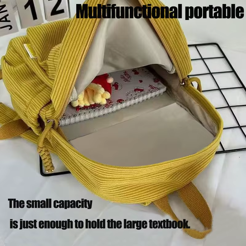 Mini sac à dos en velours côtelé durable