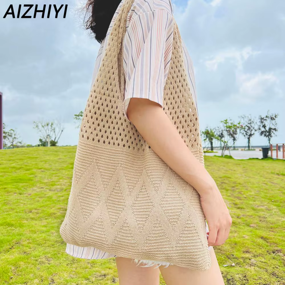 Sac à Main d'Été en Raphia pour Femme