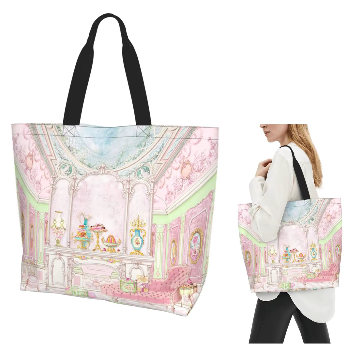 Sac fourre-tout en toile Marie Antoinette Afternoon Tea In French Paris