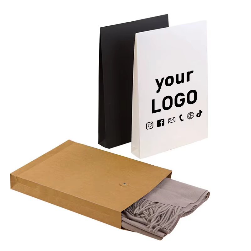 30 pièces sac en papier kraft sac d'archive personnalisé automne et hiver vêtements emballage T-shirt chemise a4 fichier enveloppe travail sac de rangement