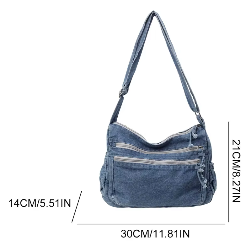 Sac à bandoulière Vintage en Denim pour femmes