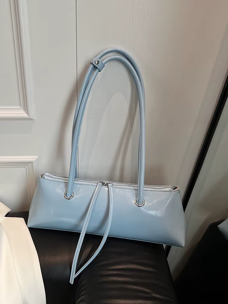 Sac à bandoulière rouge pour femmes, Version coréenne, sacs sous les bras simples et solides en cuir PU, sacs à main élégants pour rencontres, nouvelle collection 2025