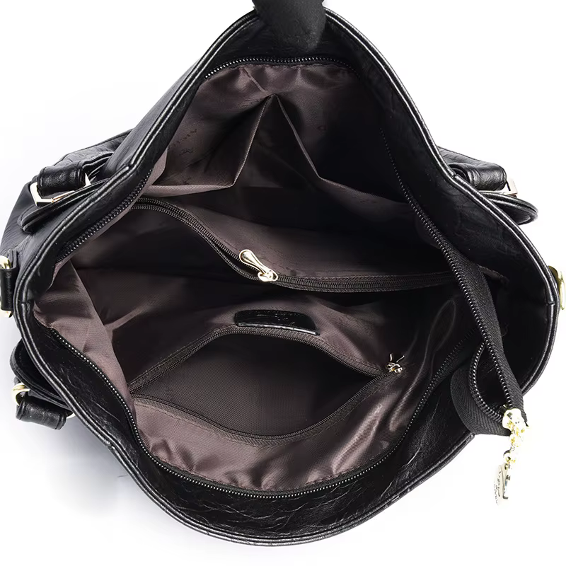 Soldes de printemps : Sac à main fourre-tout en cuir souple grande capacité pour femme