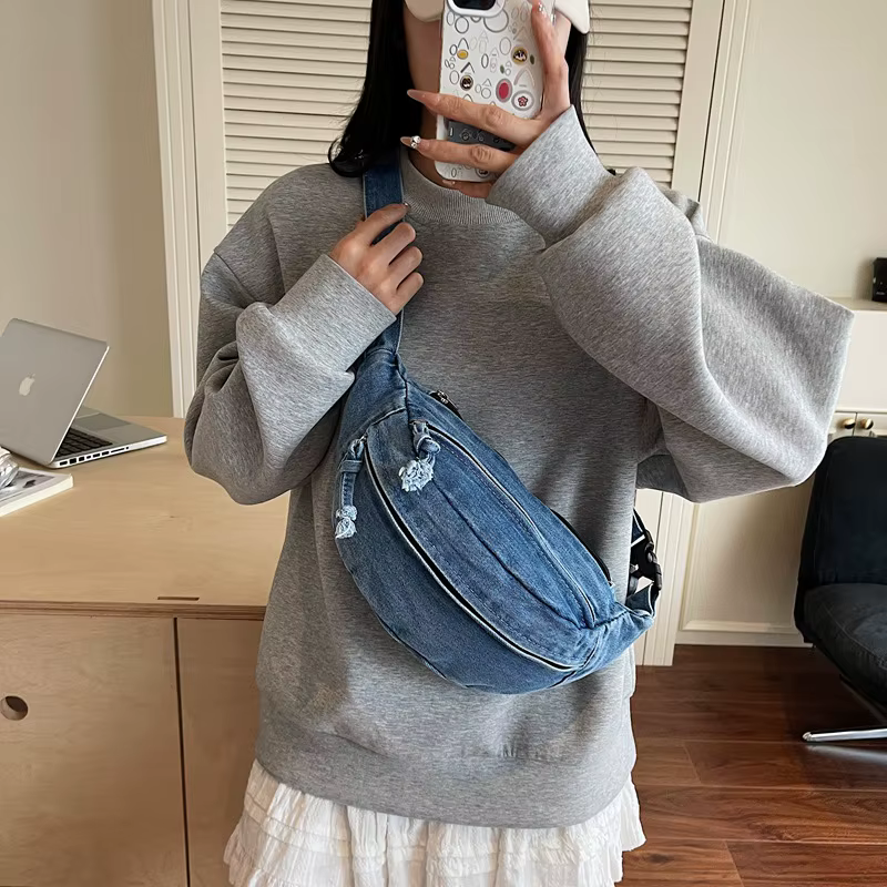 Nouveau sac à bandoulière en Denim pour femmes
