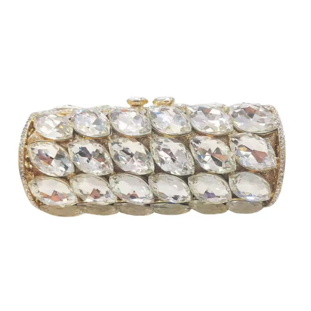 Argent/or grande pierre sac de mariage pochettes de soirée mode strass sacs à main femmes cristal