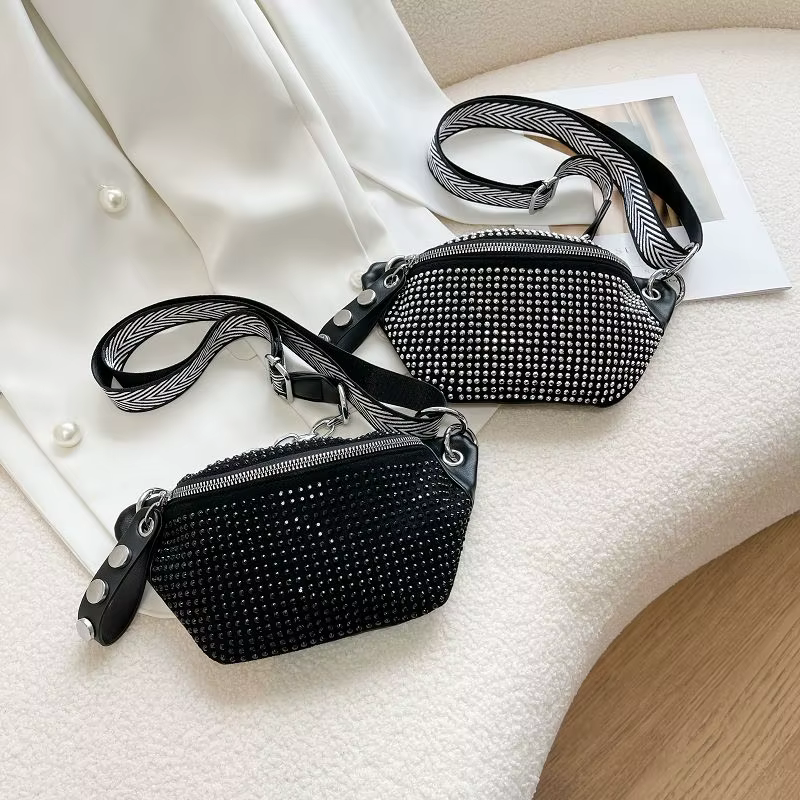 Designer Lady taille sac 2025 nouveau sac de poitrine mode Fanny pack téléphone sac à main femme ceinture sac rétro diamant épaule sacs à bandoulière