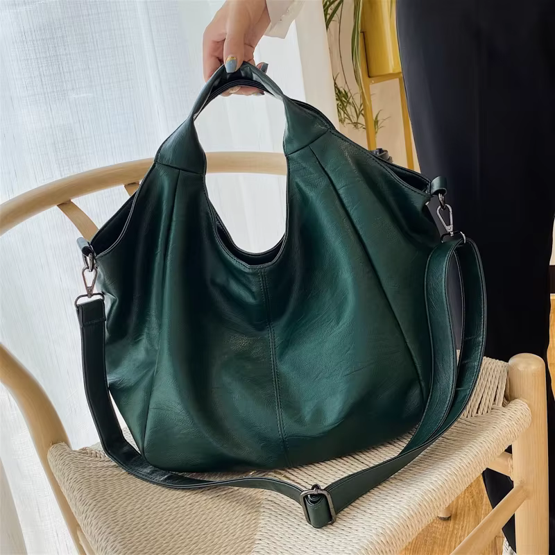 Vert Unique sacs à bandoulière femmes grand Design Shopper fourre-tout grande capacité Hobos Sac dame en cuir souple messager Sac à main Sac