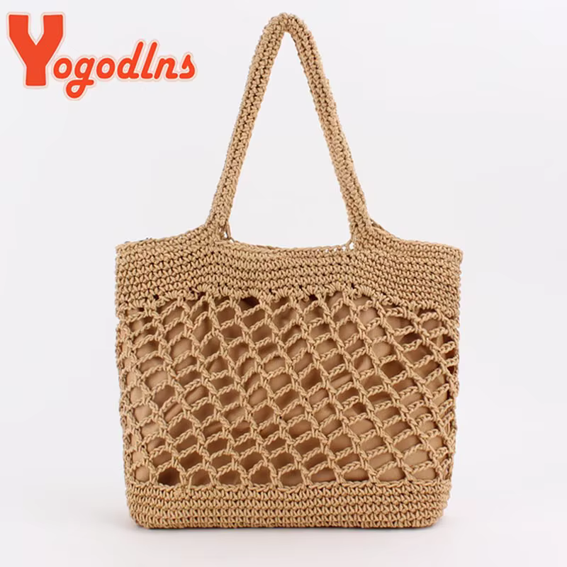 Sac à main de plage en crochet pour filles