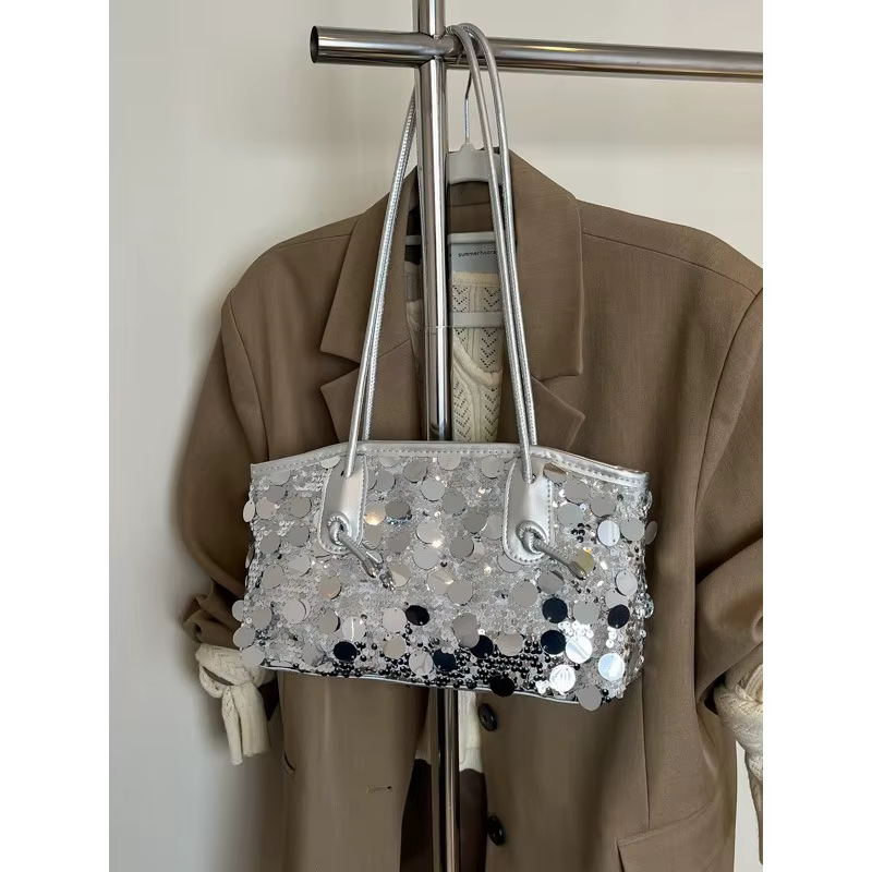 Sac seau à sequins pour femmes