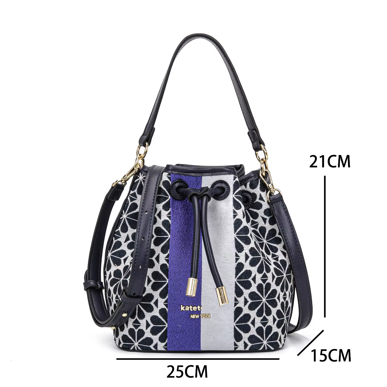 Sac fourre-tout rayé grande capacité pour femme