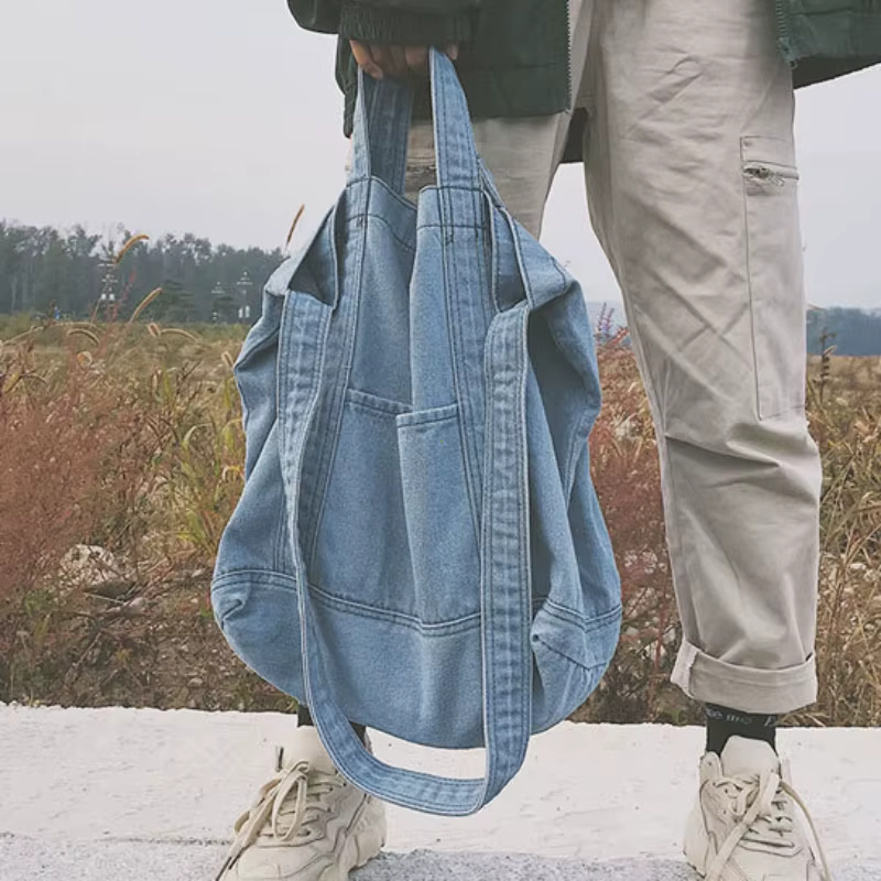Denim Sac à Main à bandoulière pour femme Sac