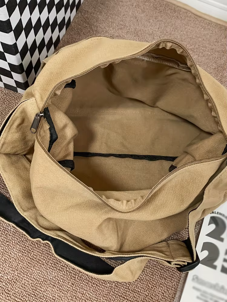 Sac Hobo à bandoulière en toile de grande capacité 4 couleurs – Écharpe durable