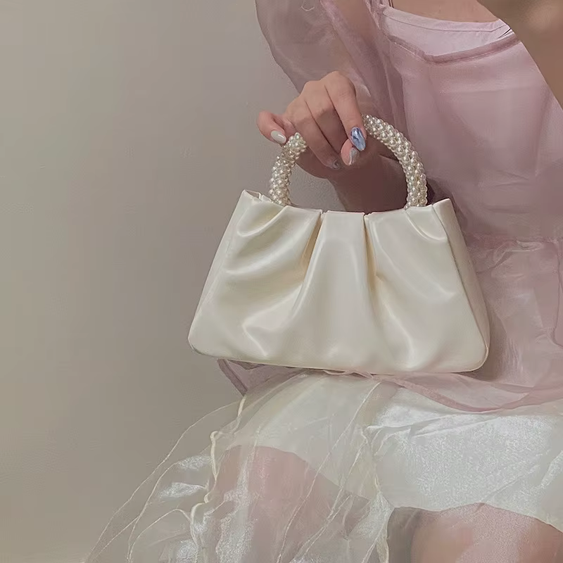 2025 perle sac à main plis nouvelle mode nuage téléphone portable sac à bandoulière messager Mini petit sac Одноп weg ume сумк