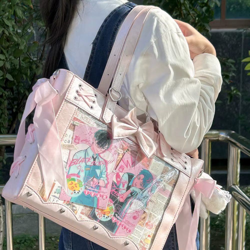 Bandage Bow épaule Ita Sac haute capacité Sac Femme utilisation quotidienne Bolso sacs originaux