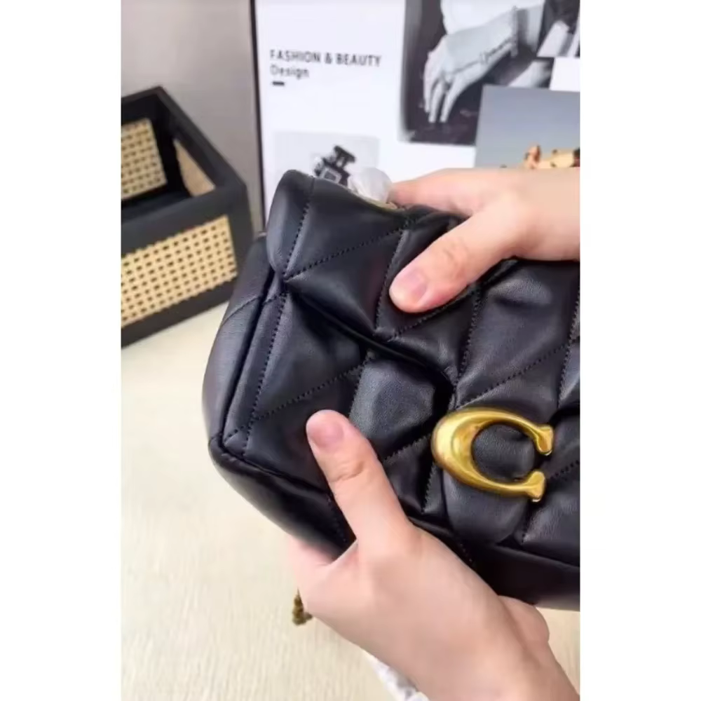 Sac messager classique 2026 à motif losanges, petit sac carré
