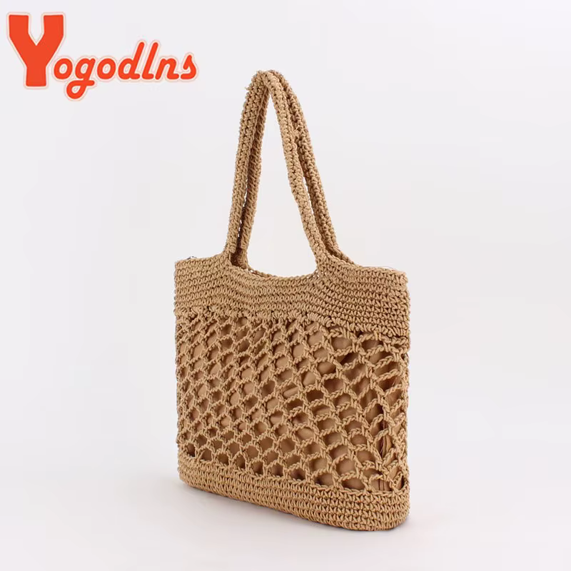 Sac à main de plage en crochet pour filles