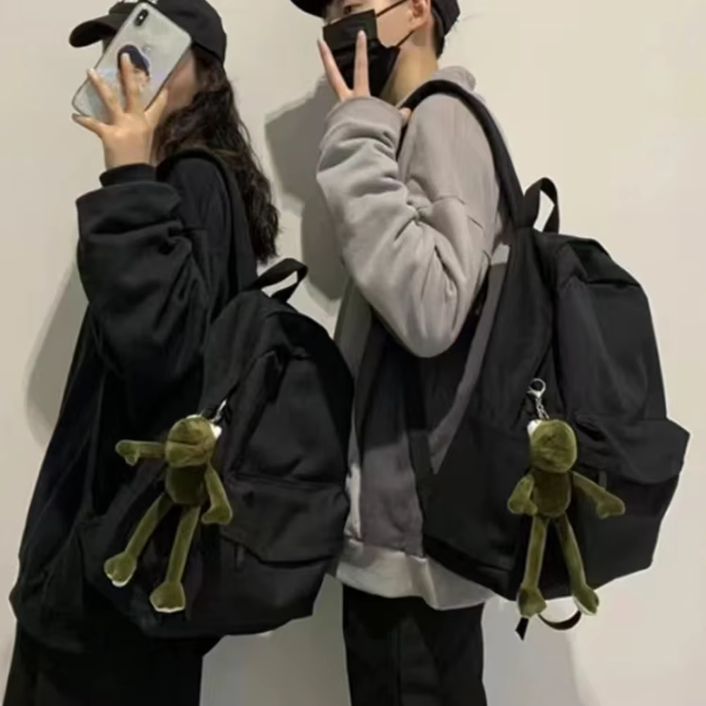 Sac à dos noir de grande capacité