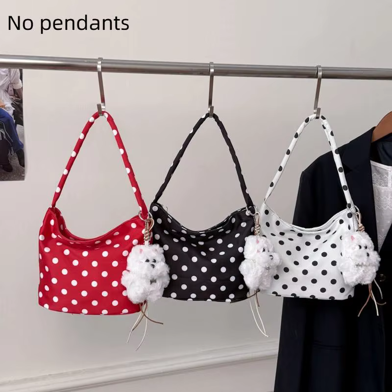 Sac fourre-tout à pois en tissu Oxford