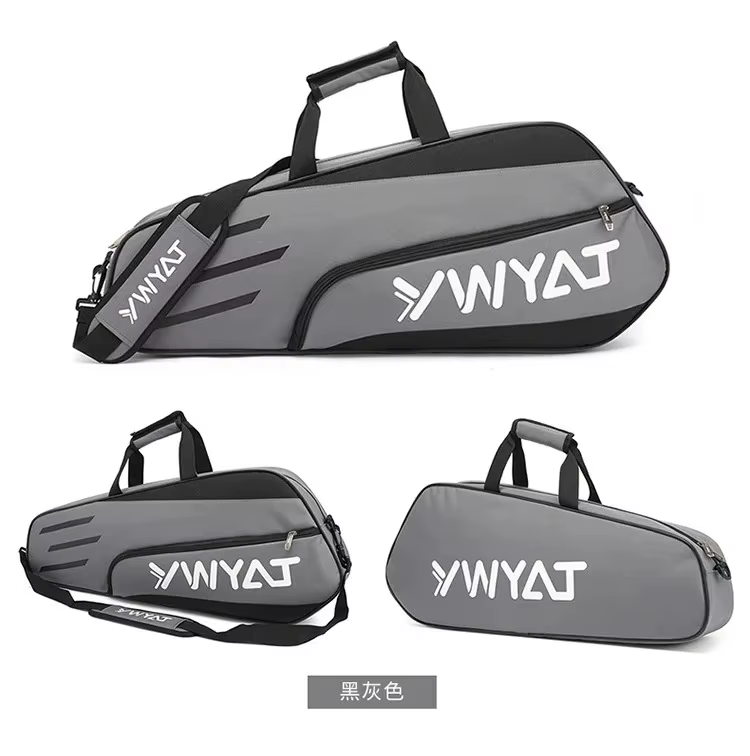Sac de badminton à double ou simple bandoulière, sac à dos 3 pièces pour hommes et femmes, sac de raquette de badminton en filet, version épaissie
