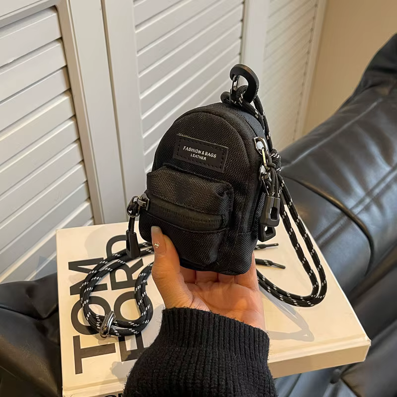 Mini porte-monnaie unisexe, sac bandoulière portable, portefeuilles, sacs à épaule pour écouteurs et clés, style Hip Hop décontracté, polyvalent, nouveauté