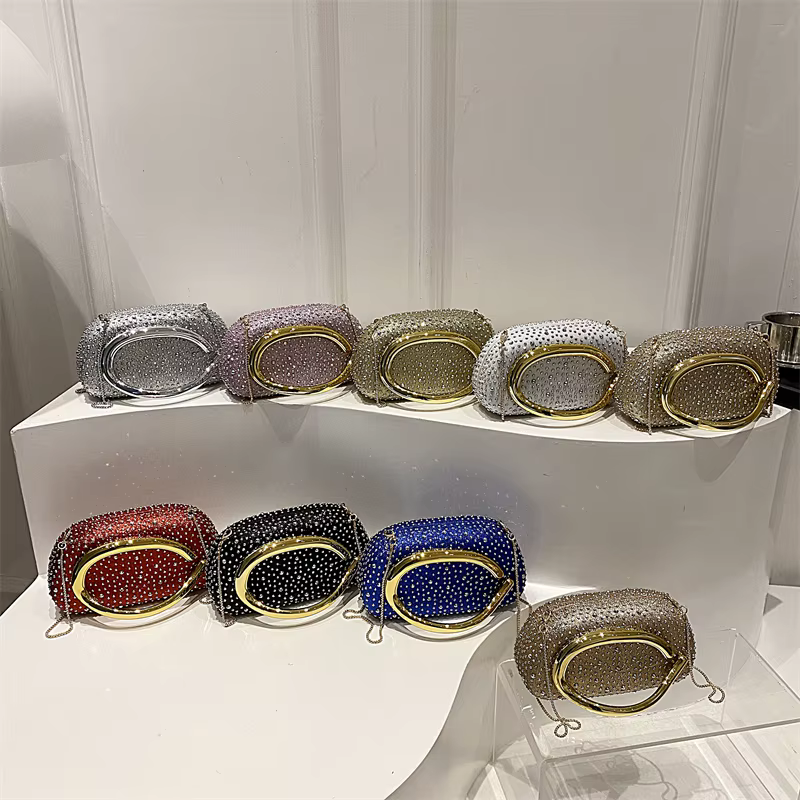 Pochette de soirée de mariage rouge pour femmes