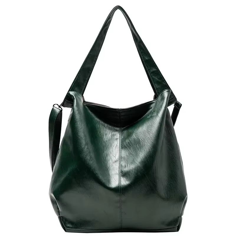 Grand sac fourre-tout en cuir pour femmes