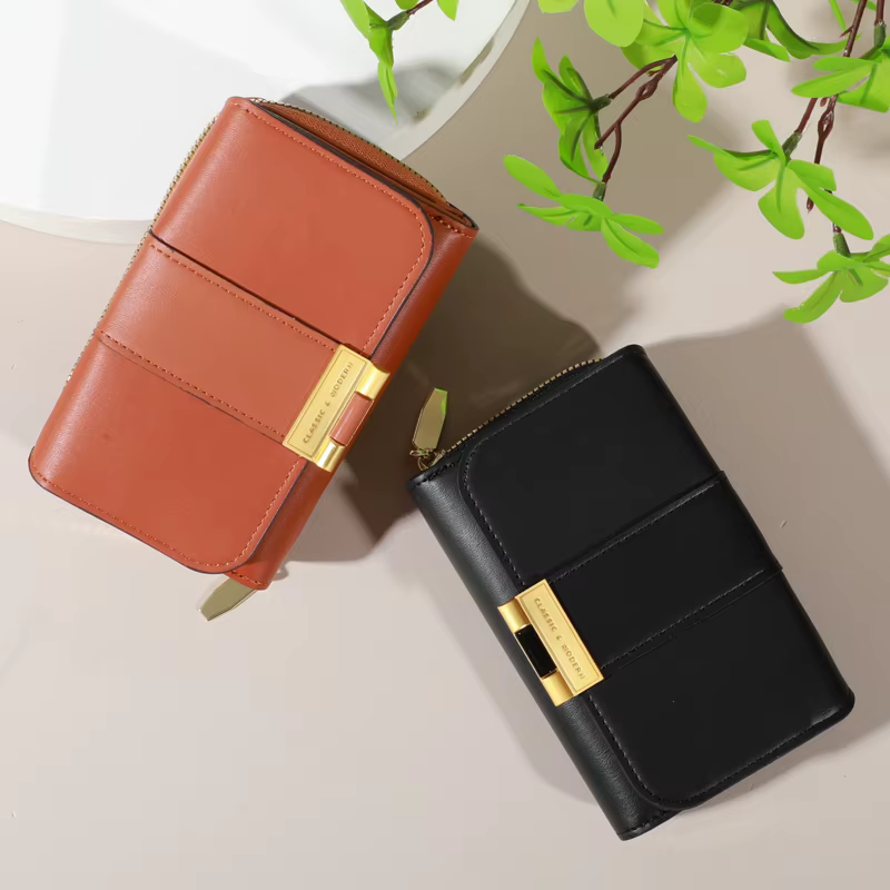 Sac à main en cuir PU avec fermeture éclair pour femme