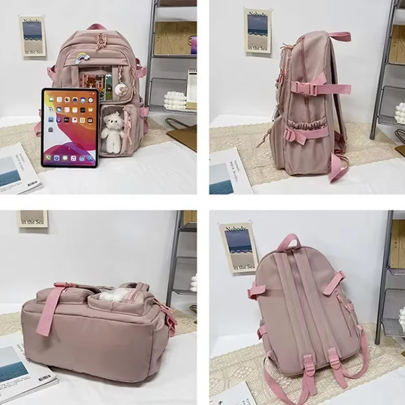Kawaii esthétique femmes sac à dos sac d'école pour adolescentes japonais coréen sac à dos étudiant Bookbags mignon école sac à dos Mochila