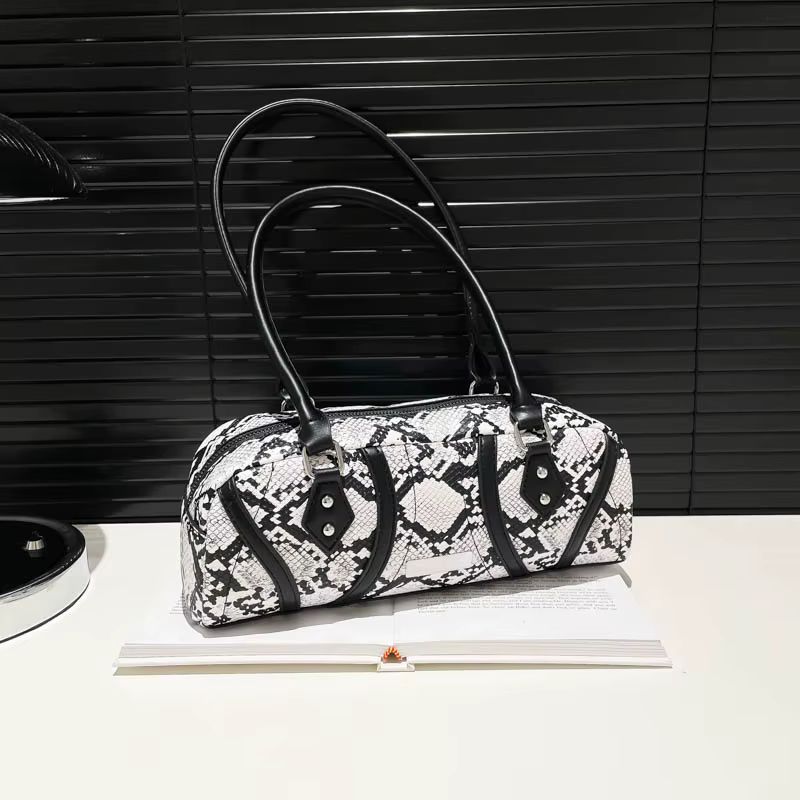 Sacs à bandoulière carrés en PU motif serpent