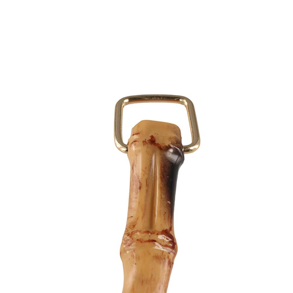Poignées de sac à main en bambou doré naturel