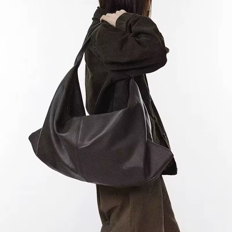 SHELKSBAG Sac à bandoulière ample surdimensionné pour femme en simili cuir souple sacs à main extra large sac