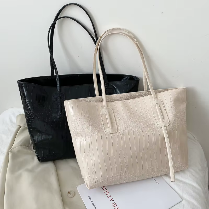 Sac à bandoulière grande capacité pour femme style urbain 2025 – Nouvelle tendance mode polyvalente INS – Sac seau populaire et très prisé sur internet