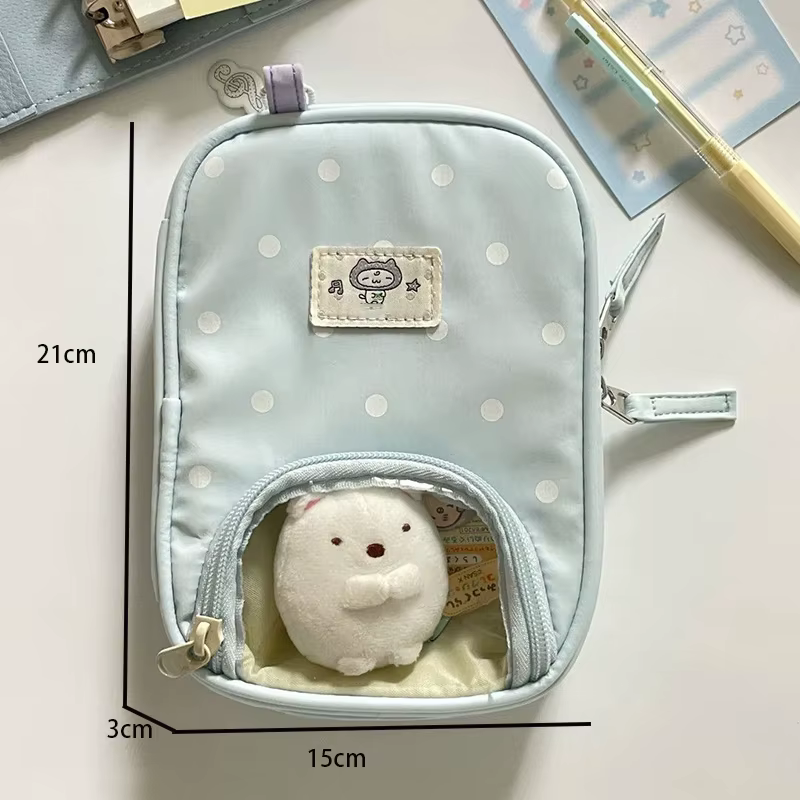 Pochette de rangement pour passeport à motif de points coréens
