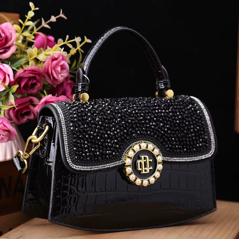 Sac à main motif crocodile pour femme