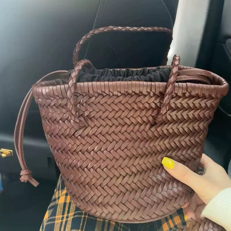Sac seau en cuir PU fait main
