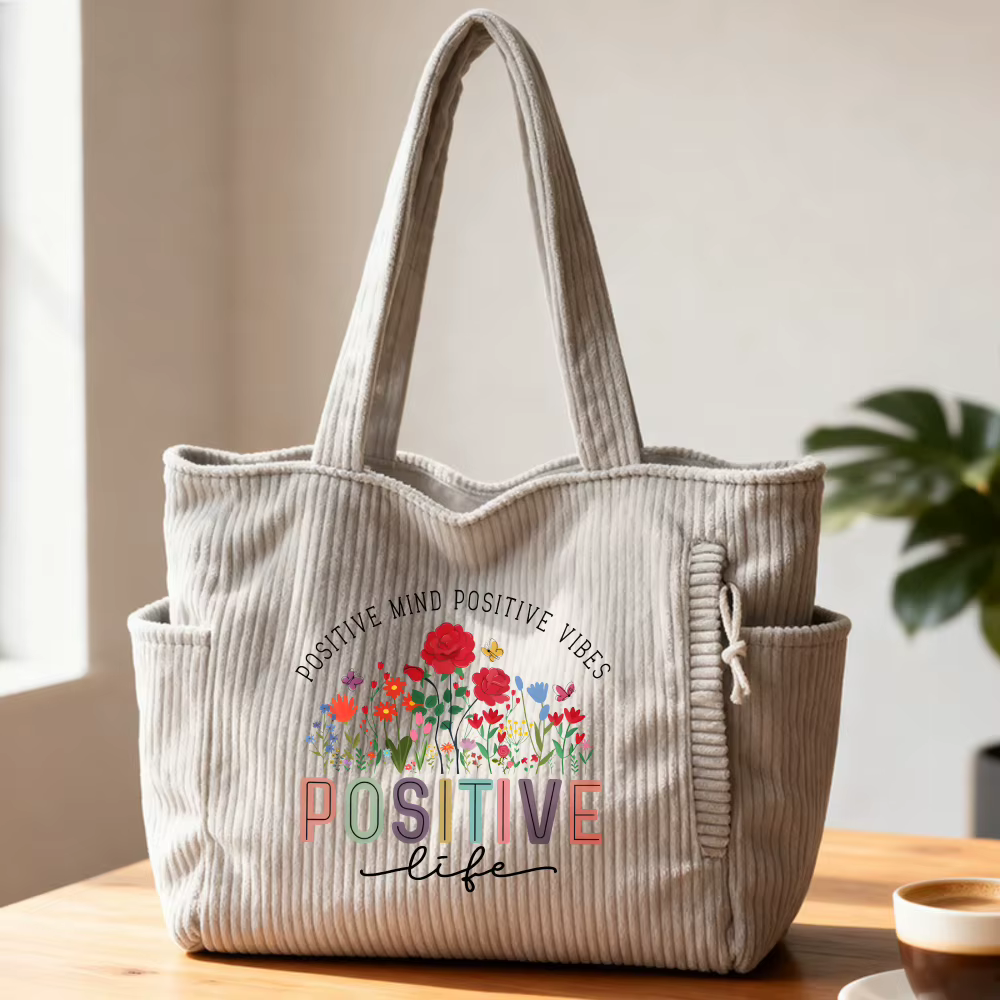 Sac fourre-tout en velours côtelé
