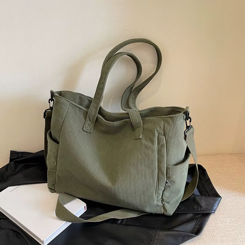 Sac à main en velours côtelé pour femmes