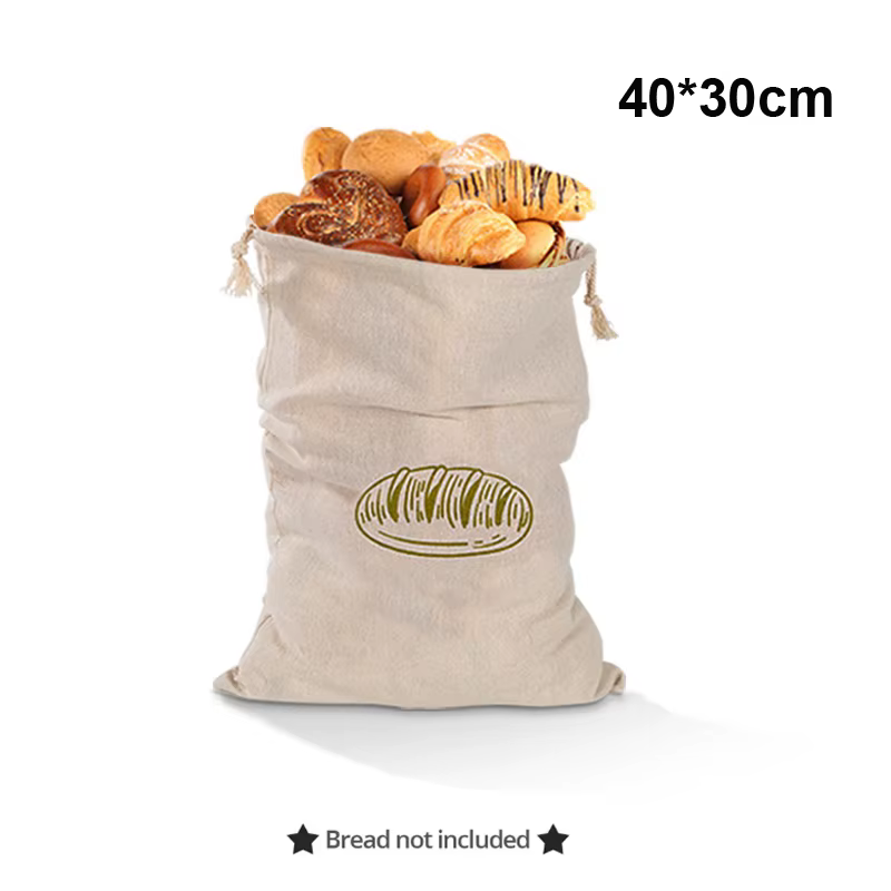 Sac à pain en lin, sacs réutilisables pour pain