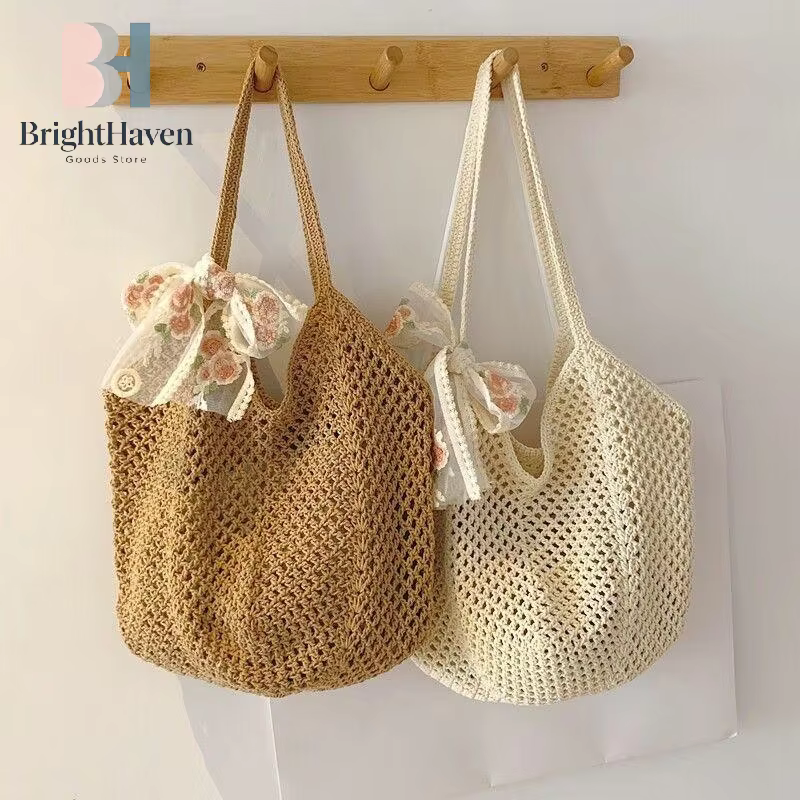 Sac tissé grande capacité pour femme
