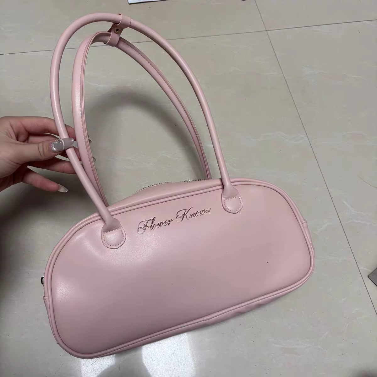 Nouvelle trousse à maquillage/sac à main rose Flowerknows