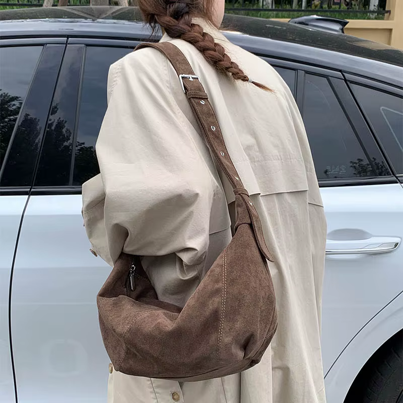 Sac à bandoulière en velours pour femmes