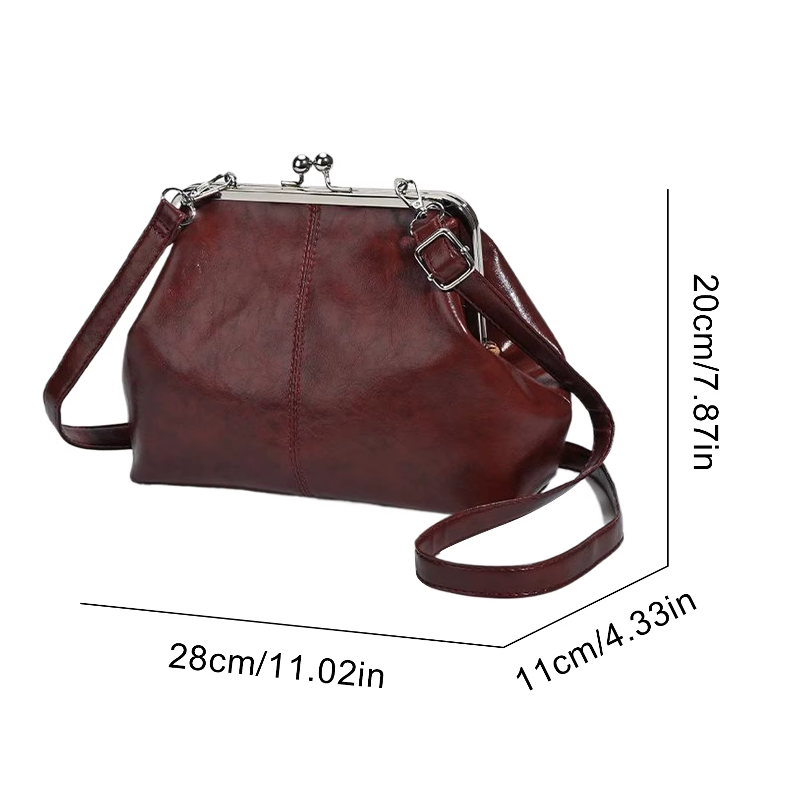 Sac à bandoulière en cuir PU pour femmes et filles
