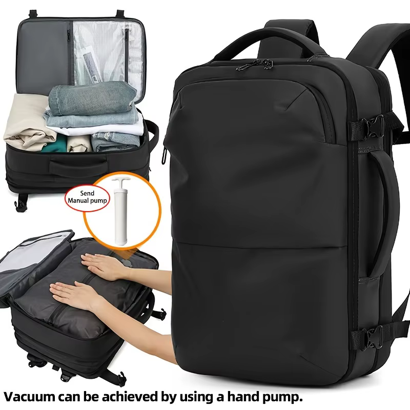 Sac à dos pour ordinateur portable étanche multifonctionnel de grande capacité sous vide pour hommes et femmes avec sac à dos extensible