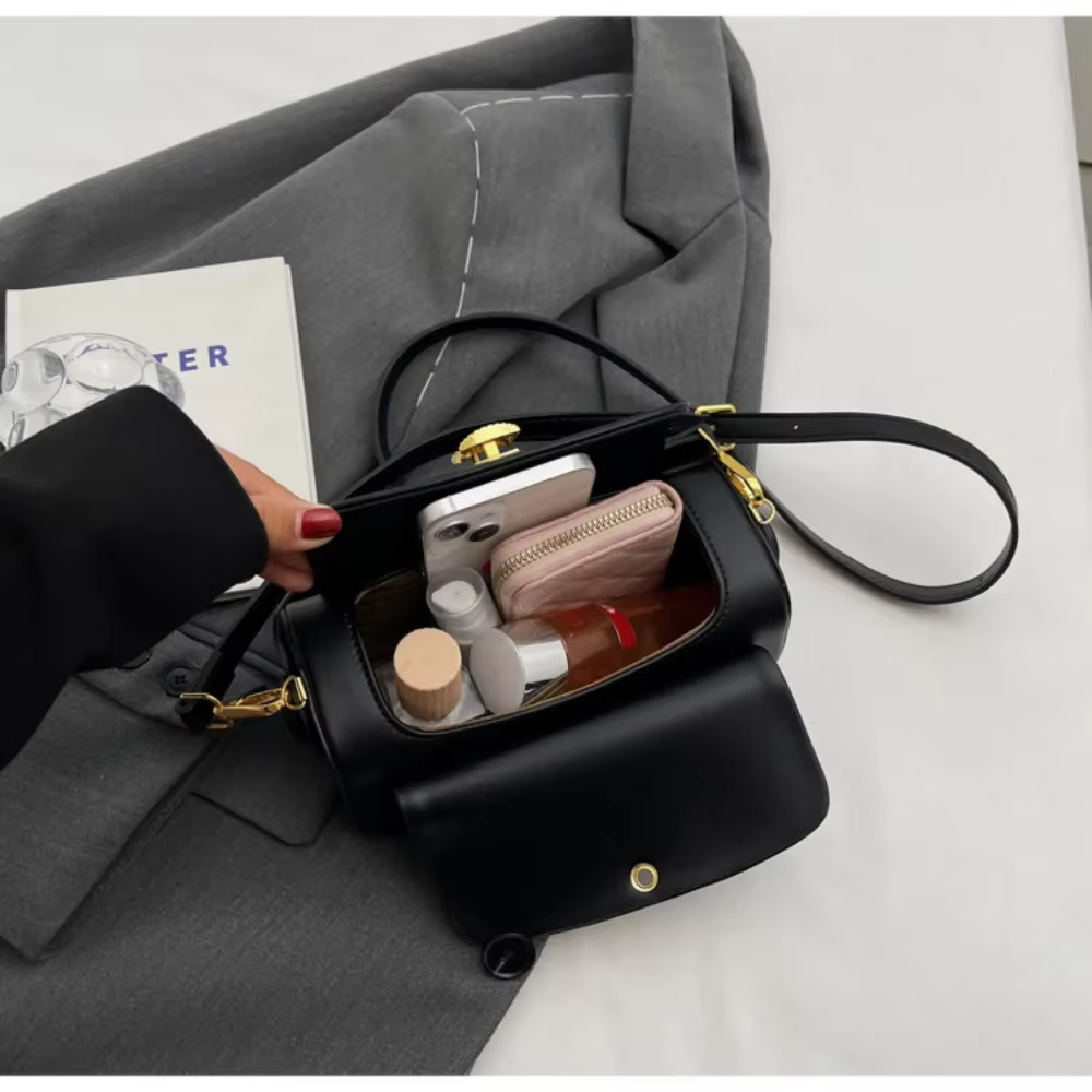 Sac à bandoulière noir classique pour femmes