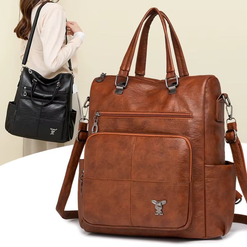 Sac à bandoulière en cuir souple pour femmes