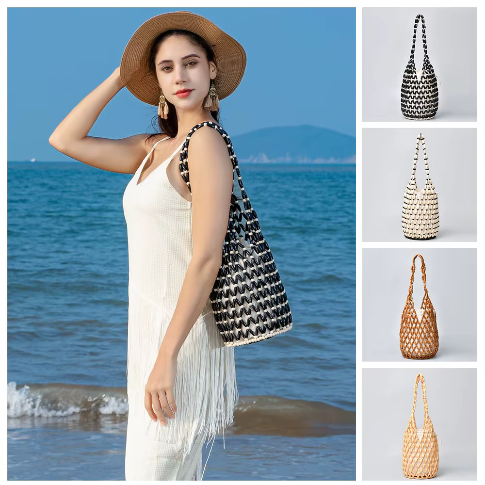 Sac à main tissé bohème tendance pour femme
