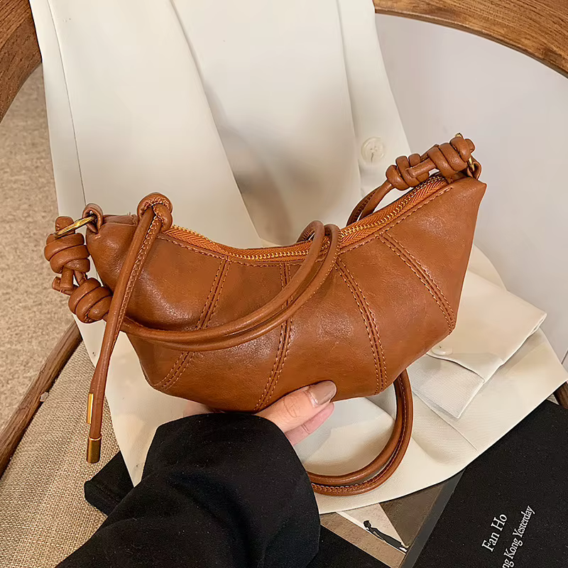 Sac bandoulière Croissant style français