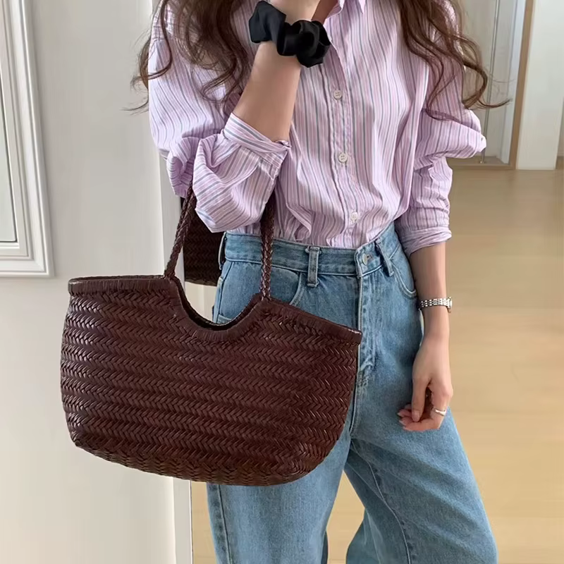 Sac fourre-tout pour femme tissé à la main en France